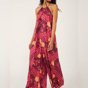 NWT Free People Luca wide leg jumpsuit size M
